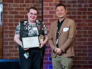 Incredible Human Medibank Award, highly commended — Kansas Bird with Brian Liu from Medibank.