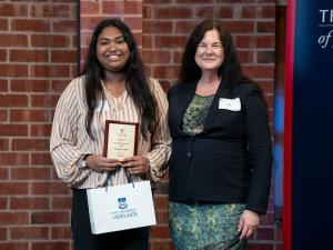 Outstanding Scholarly Leader Award — Mahshiat Tahsin with Deputy Vice Chancellor & Vice President (Academic), Professor Jennie Shaw