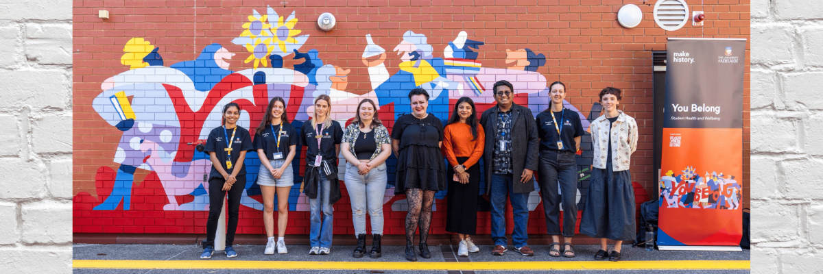 You Belong mural with students
