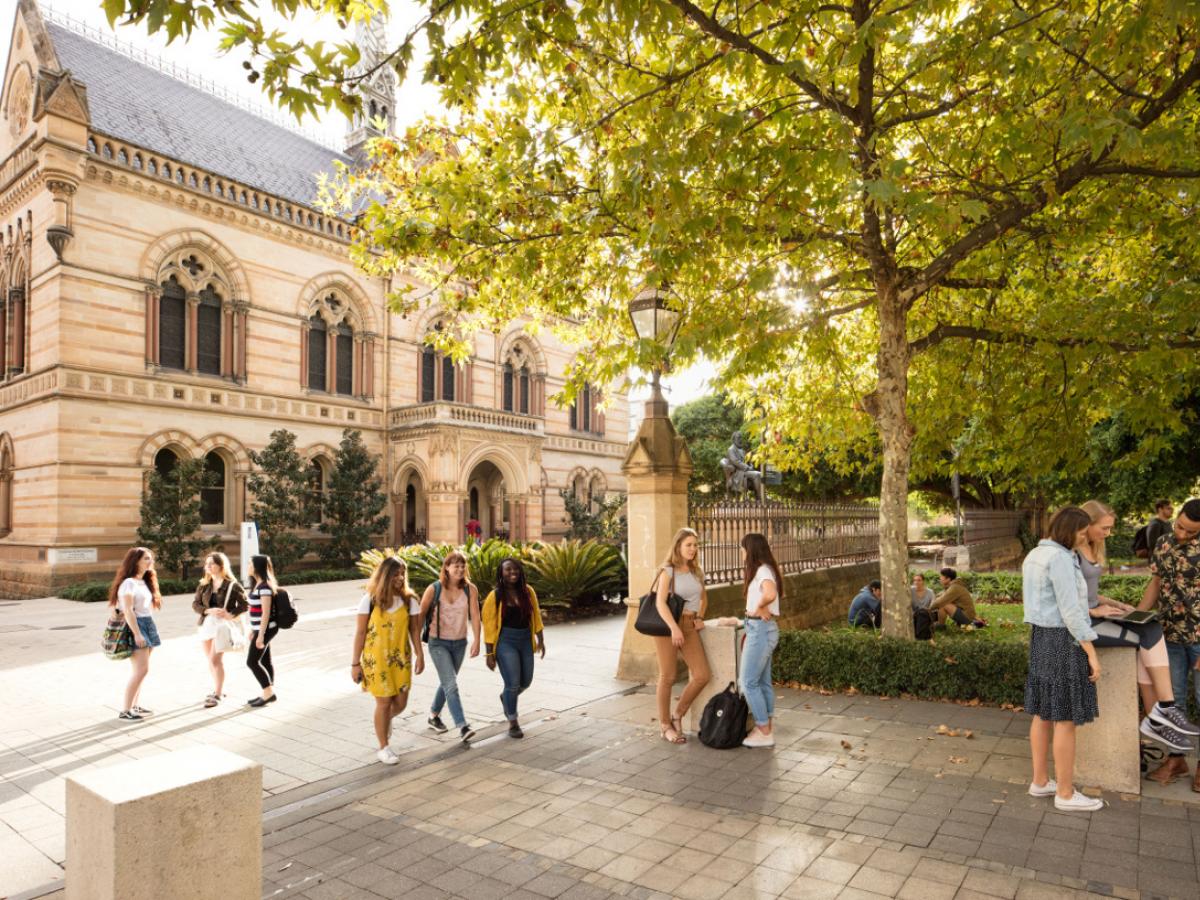 Students on campus