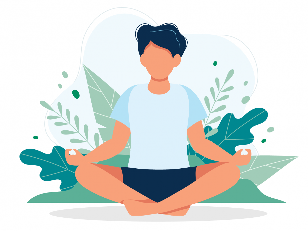 Image of person meditating