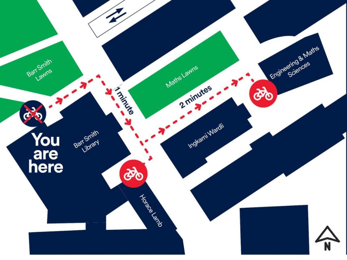 map of bike shed