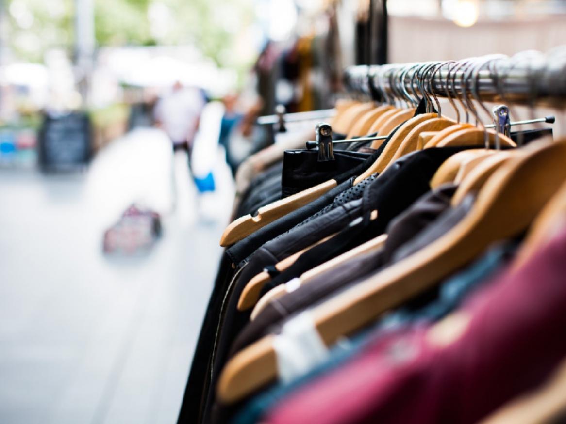 Various clothes hanging up