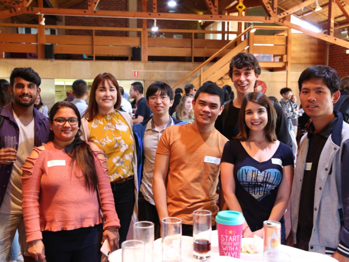 Members of the Global IQ connect group gathered together at a group function