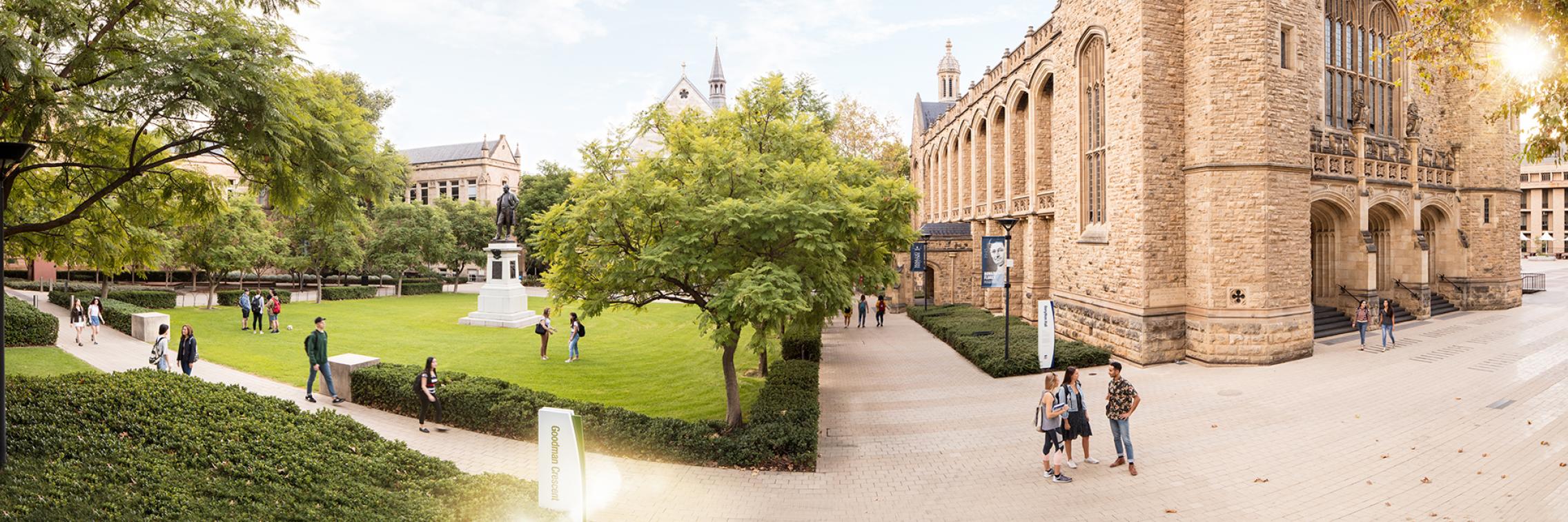 panorama north terrace campus image