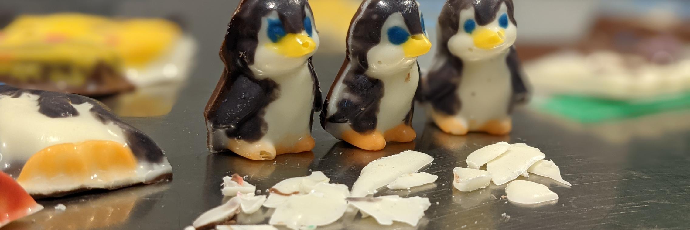 Chocolate penguins