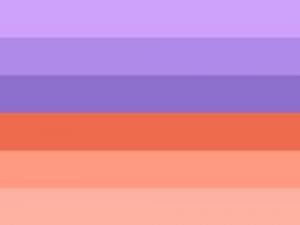 femboy flag (horizontal stripes, light lilac to dark lilac, dark orange to salmon pink)