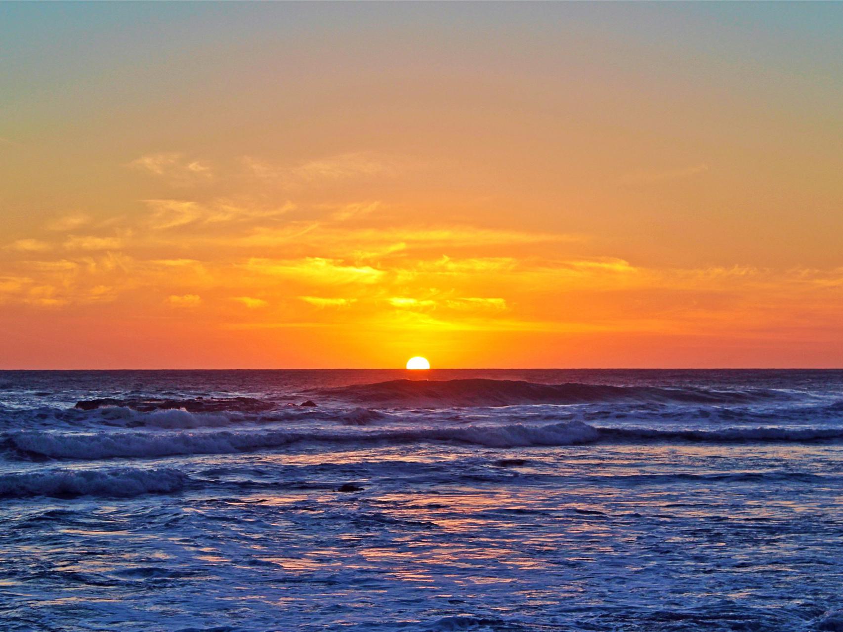 water scene at sunset - image