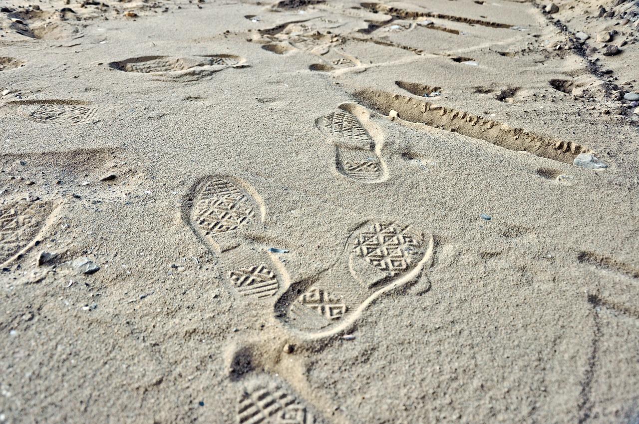 Footprints in sand