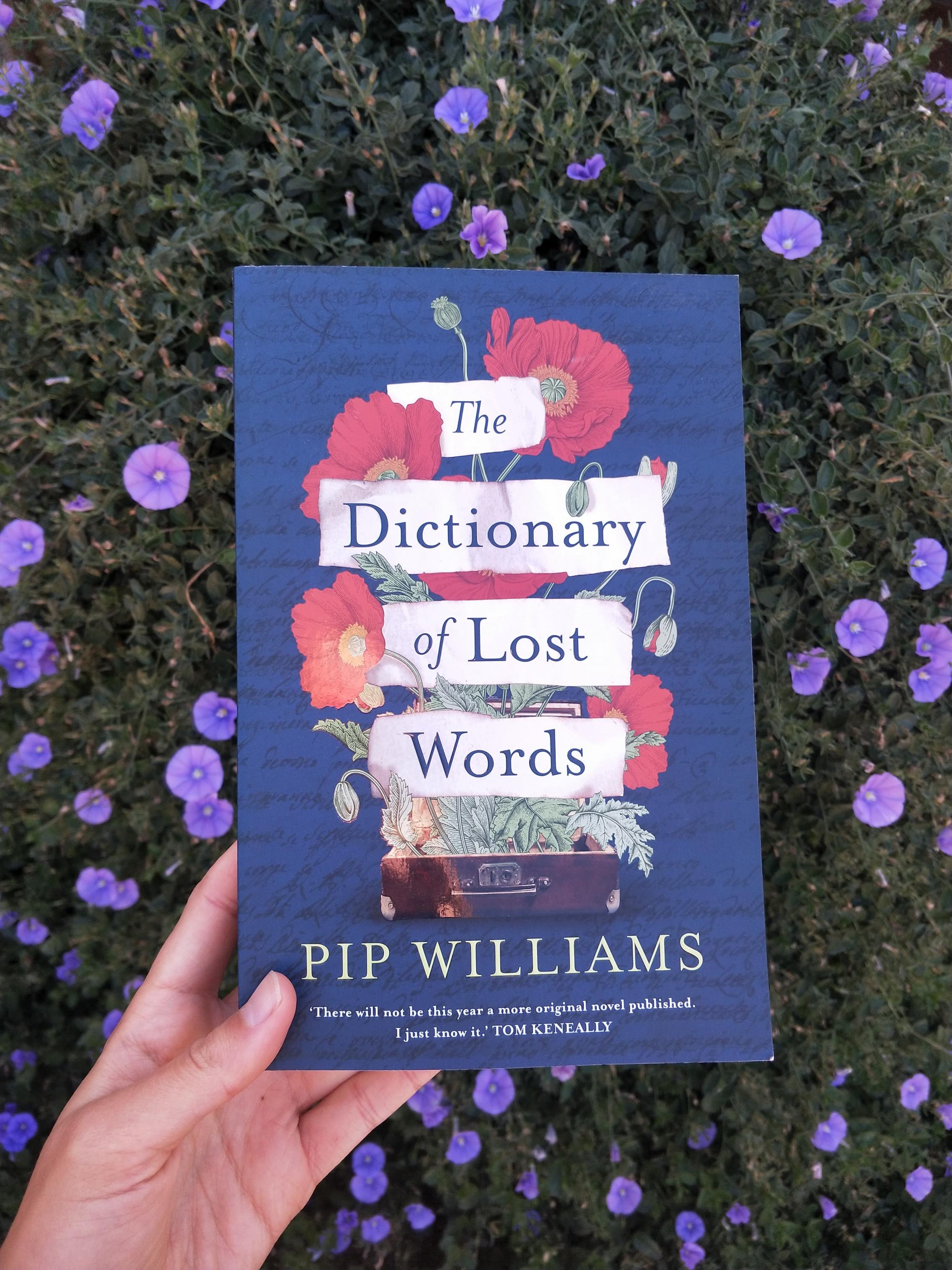 The cover of a book which says 'The Dictionary of Lost Words - Pip Williams'
