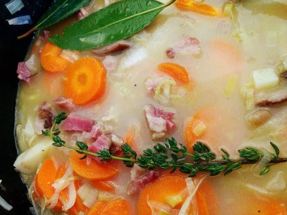 Ham and veg soup