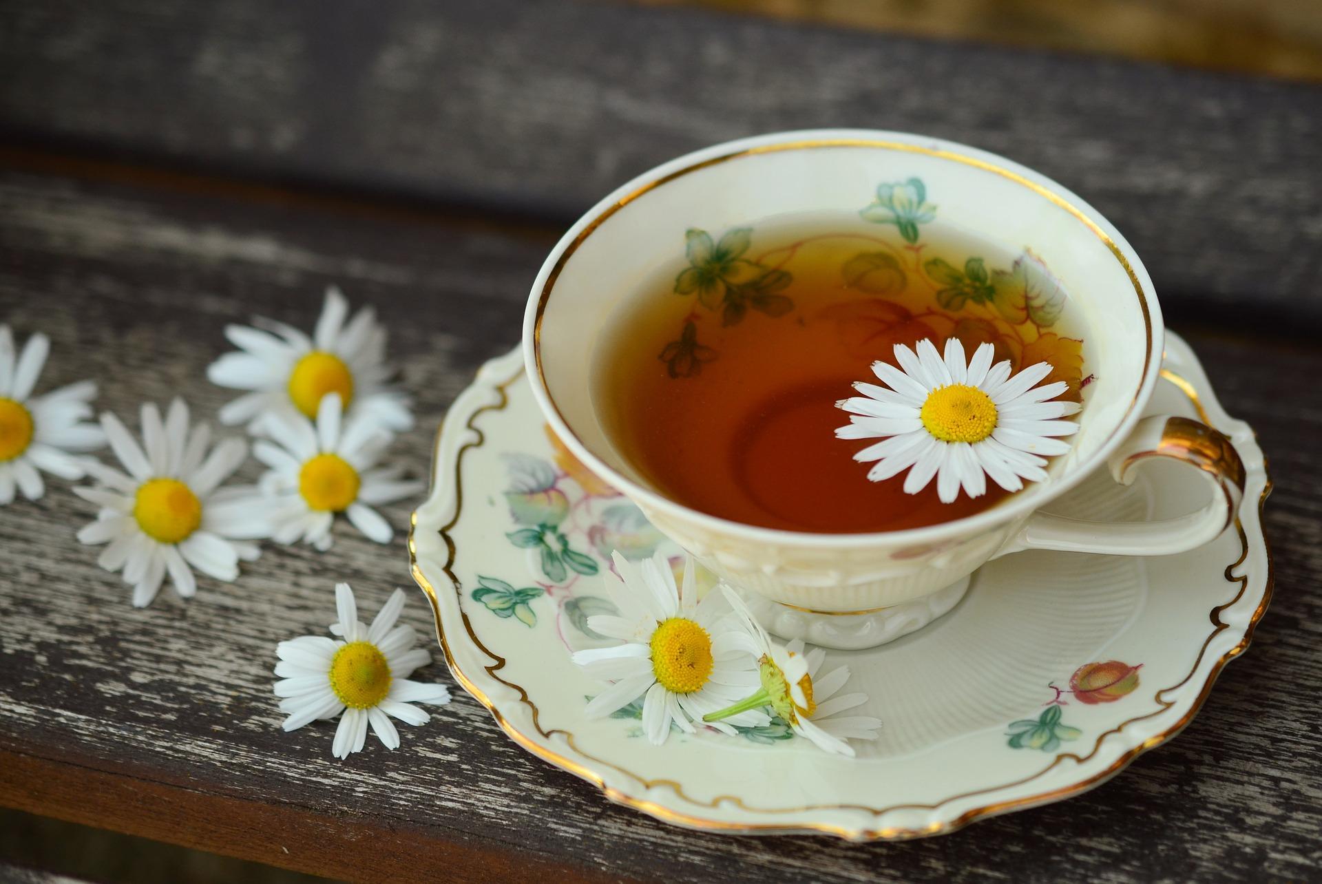 A cup of chamomile tea