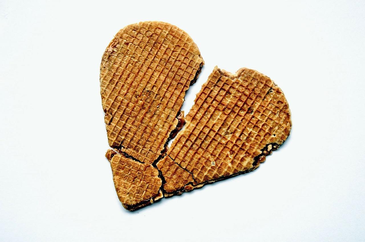 cookie heart that is broken
