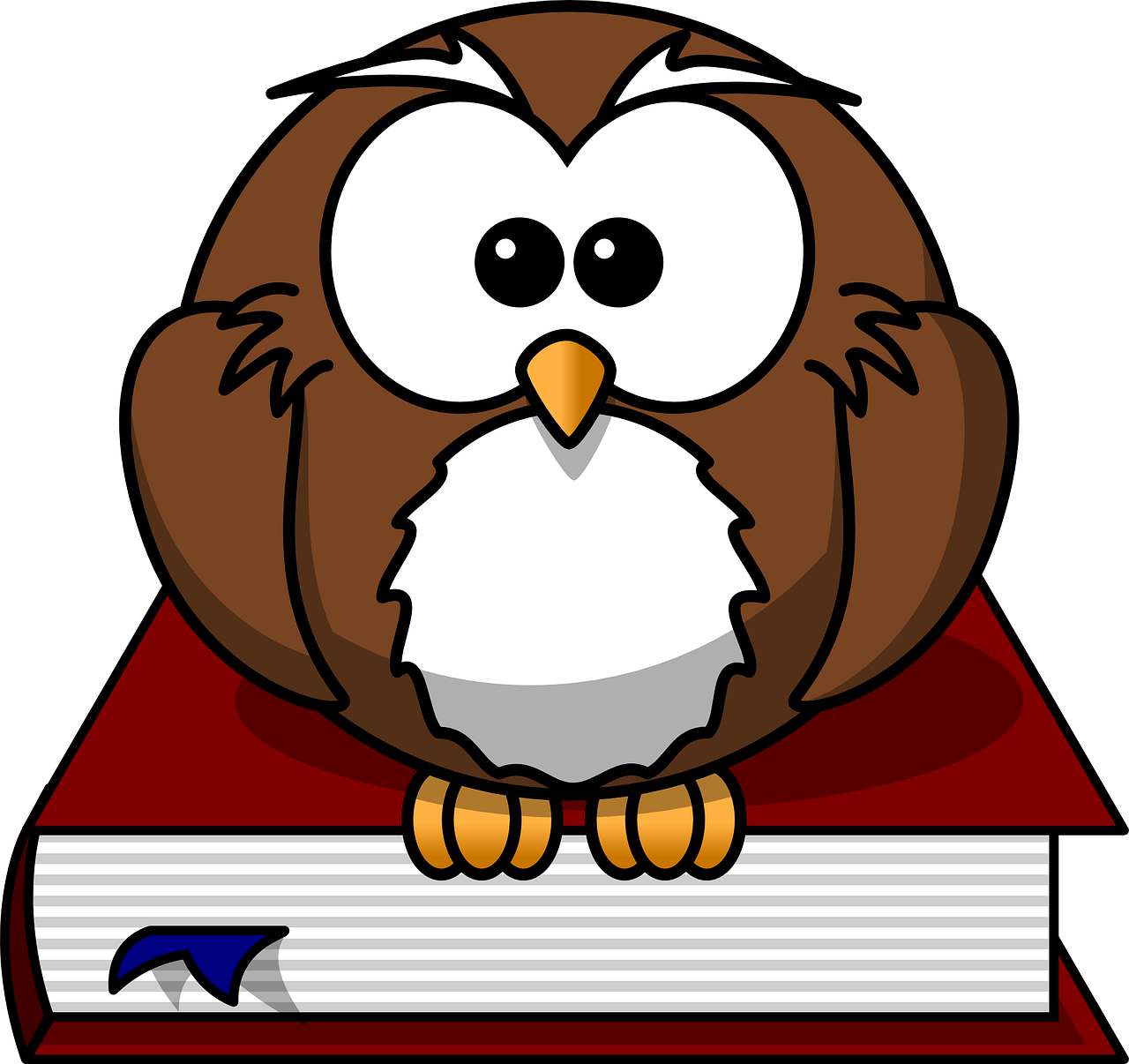 graphic of an owl on a book