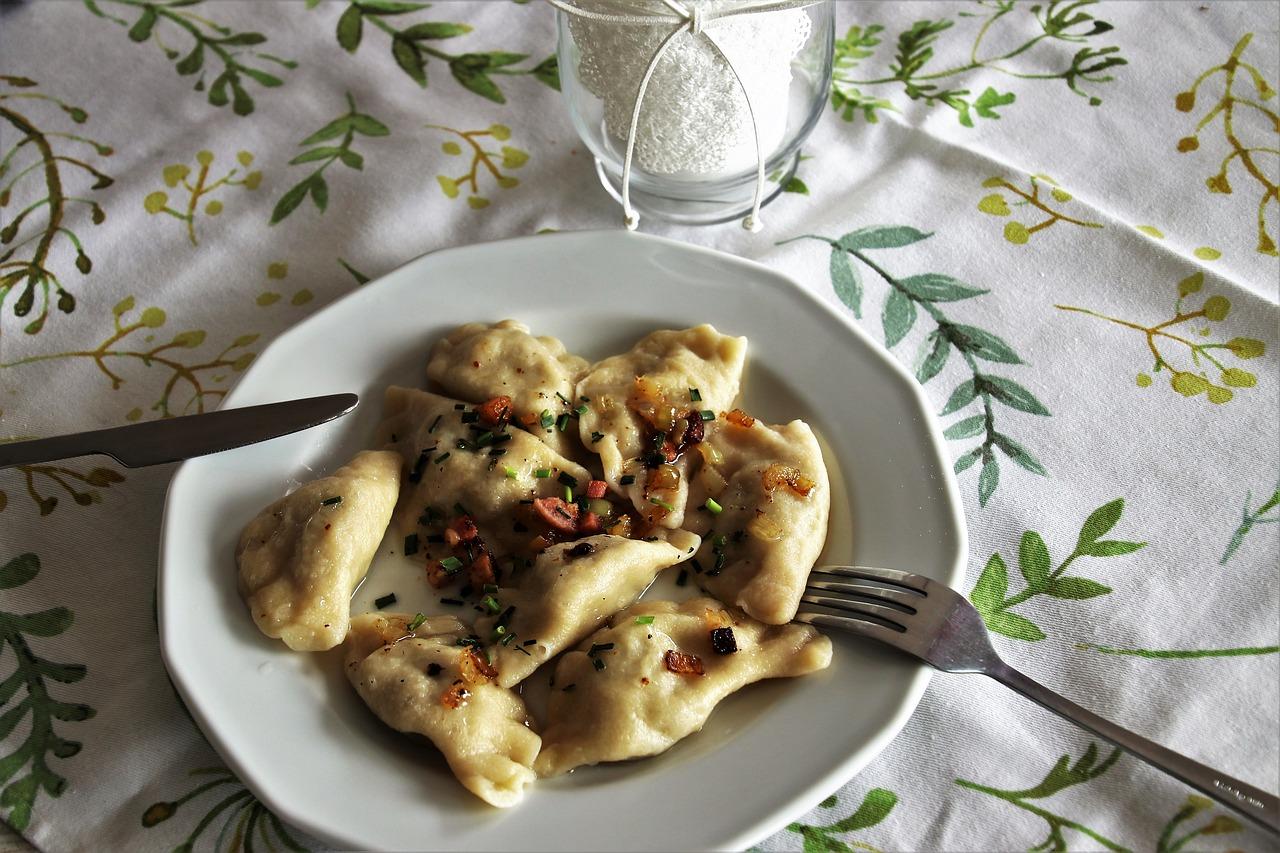dumplings on a plate