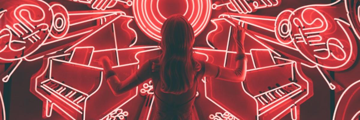 Neon musical instruments