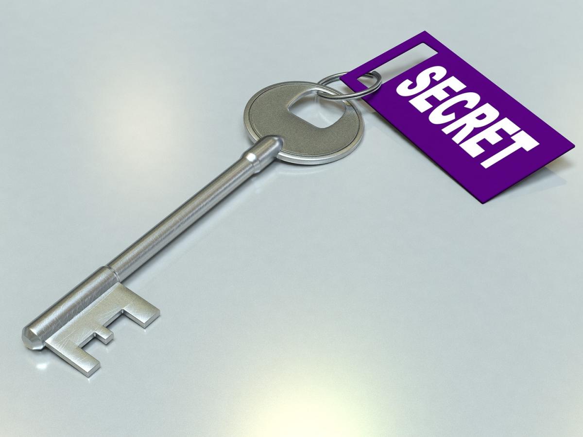 a key with a tag containing the word secret