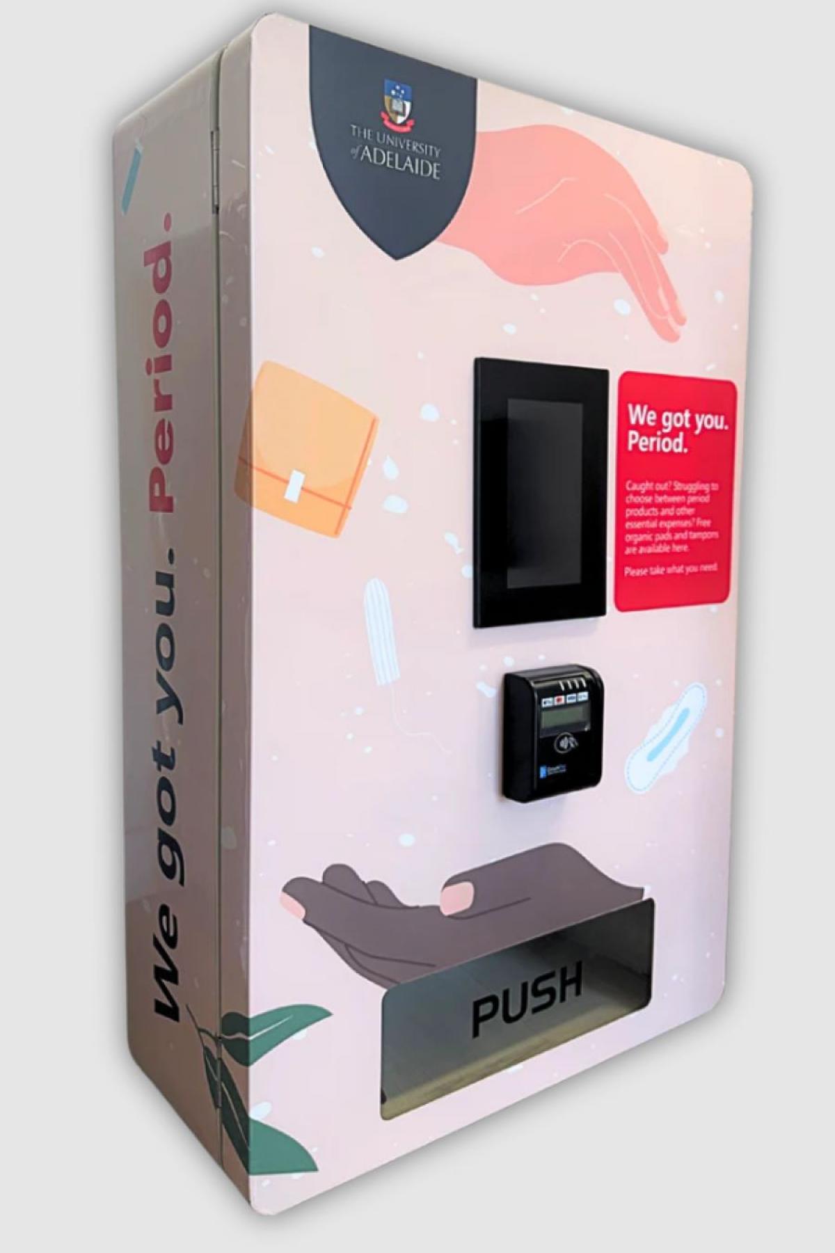 The menstrual hygiene vending machine