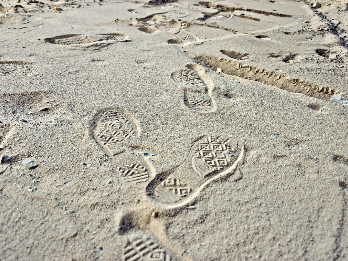 Footprints in sand