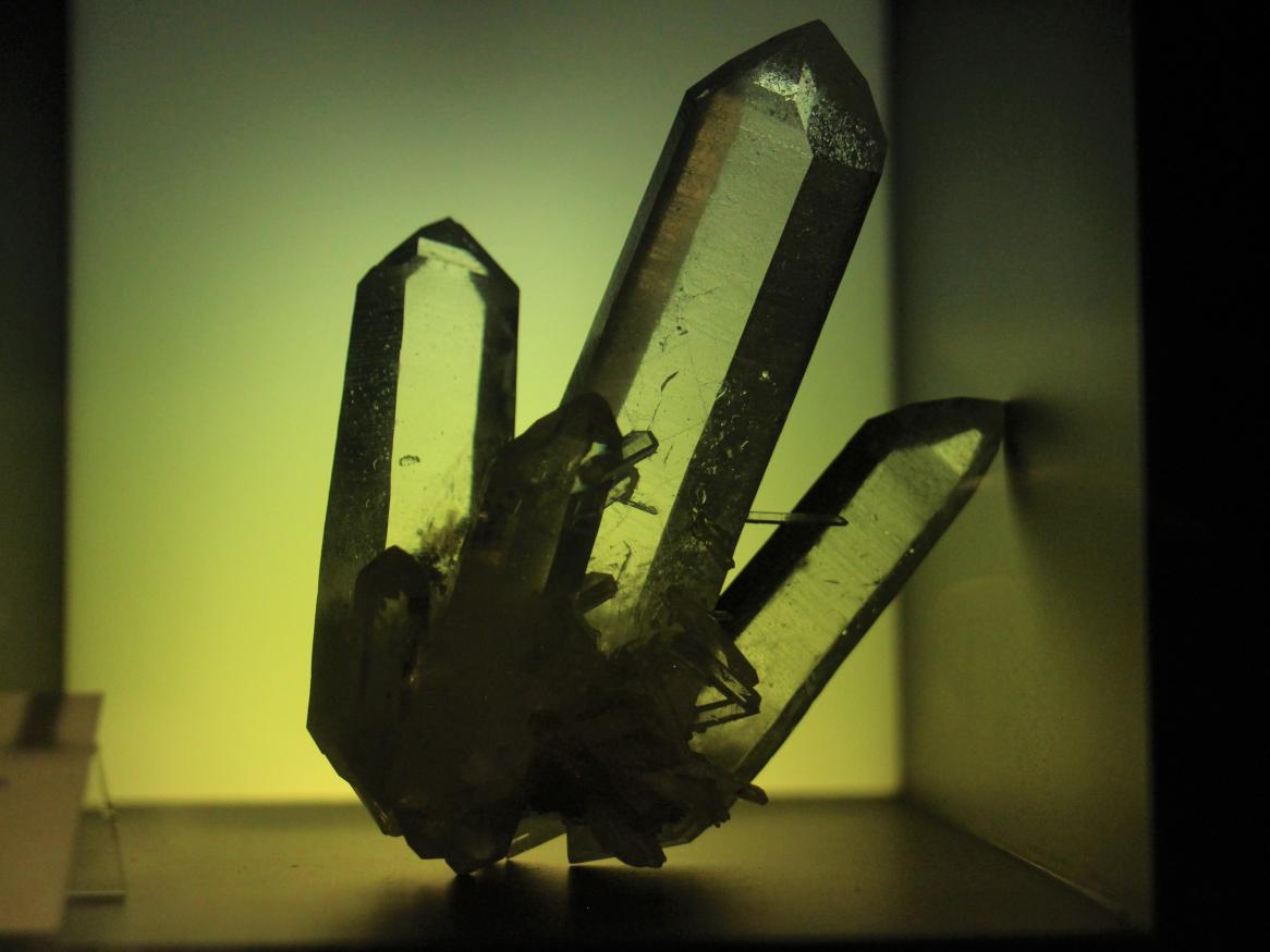 A three tiered crystal 