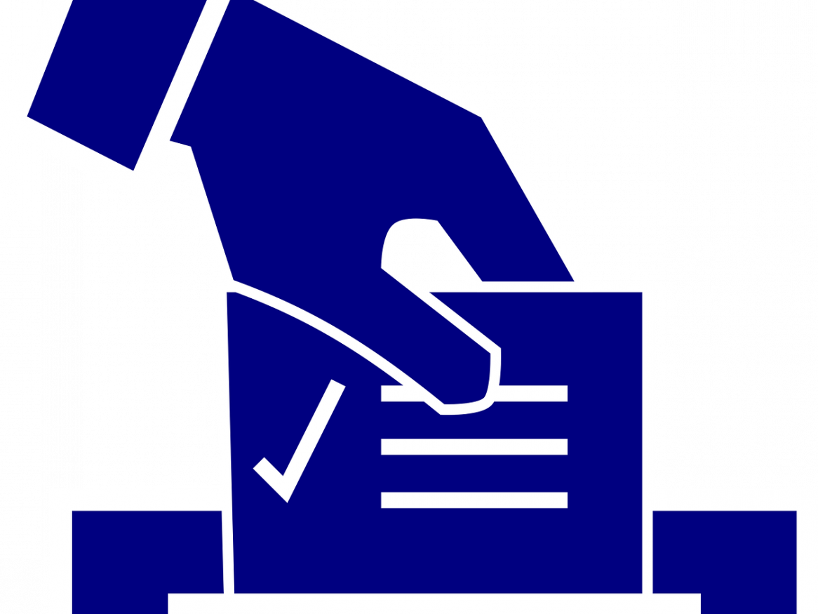 A voting ballot box