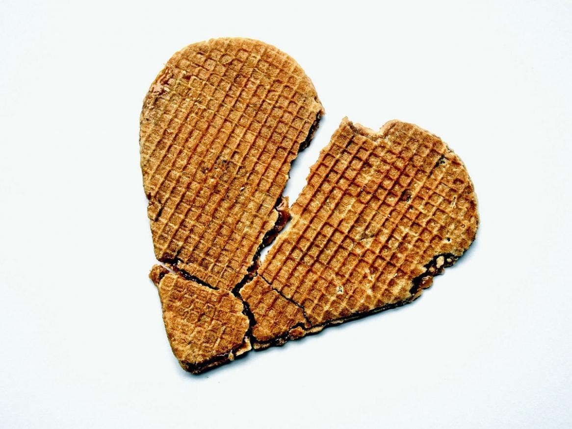 cookie heart that is broken