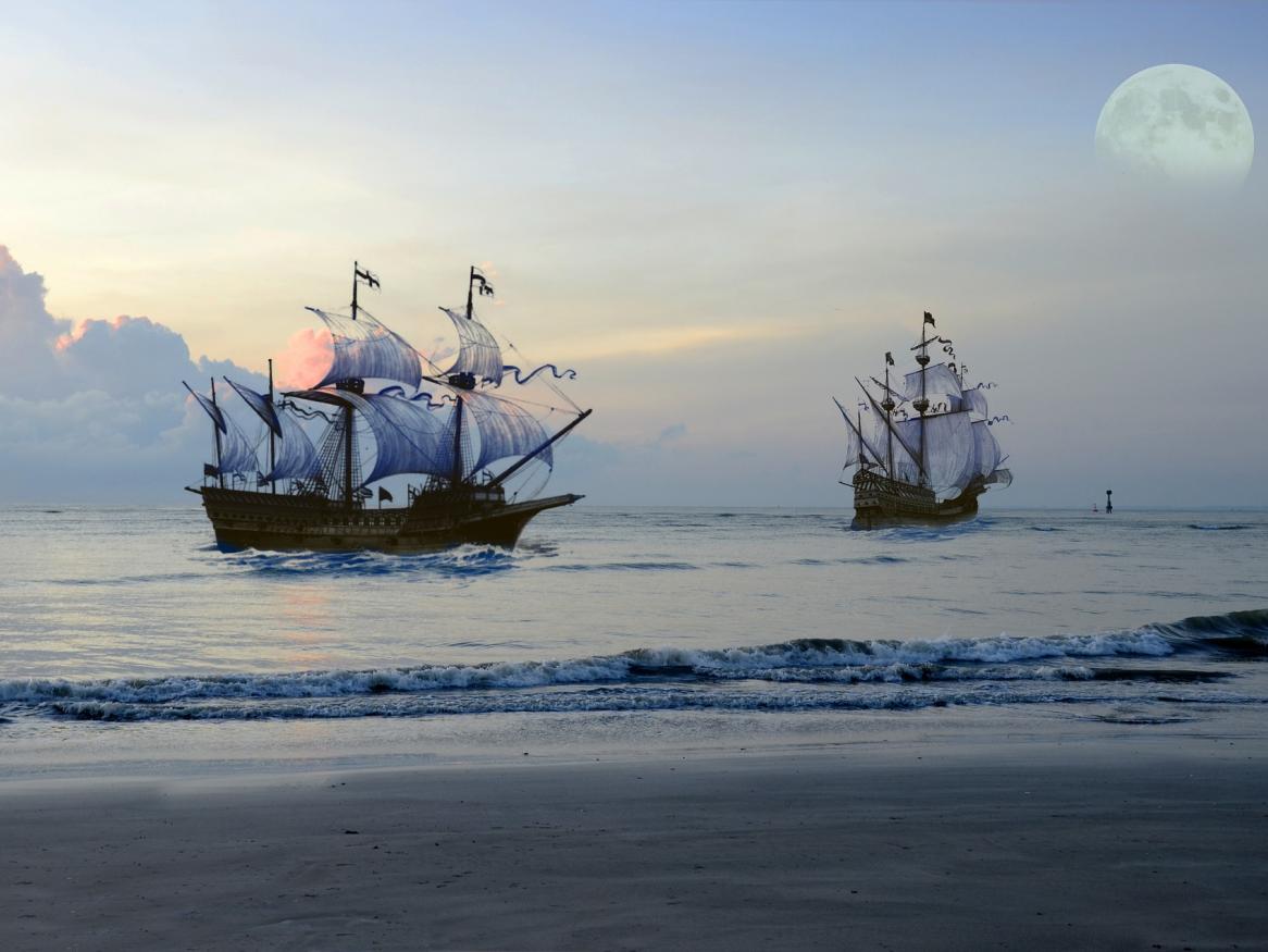 Ship at sea