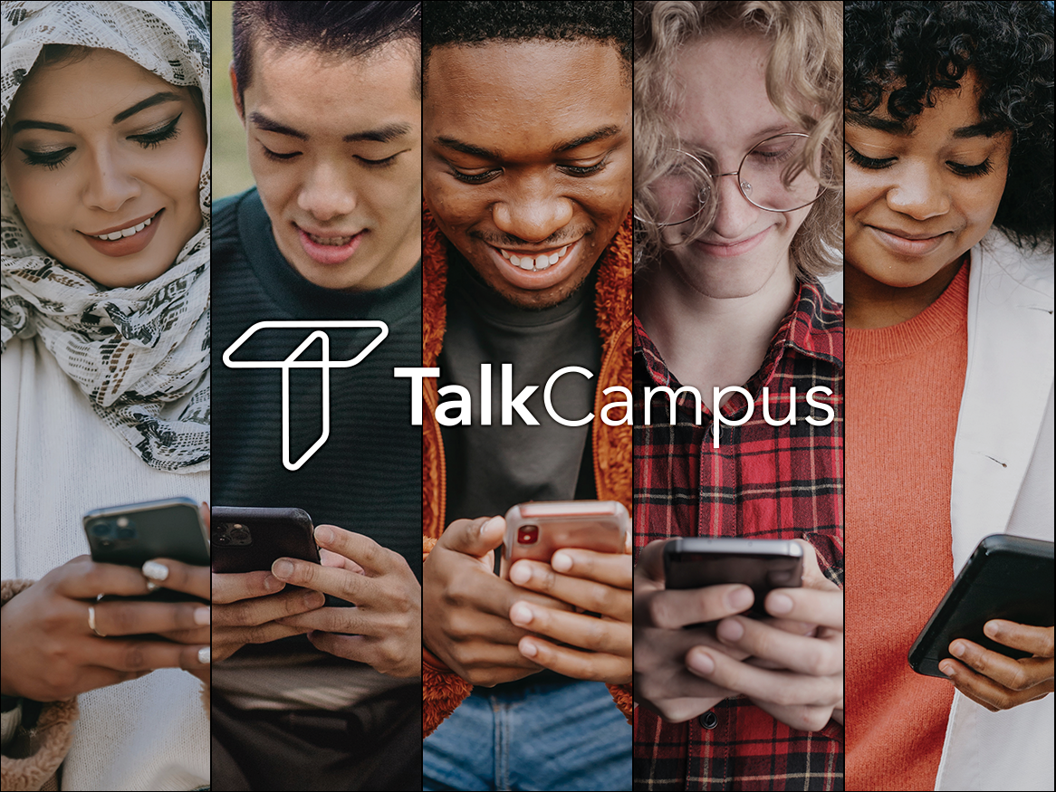 students using talk mobile talkcampus app - image