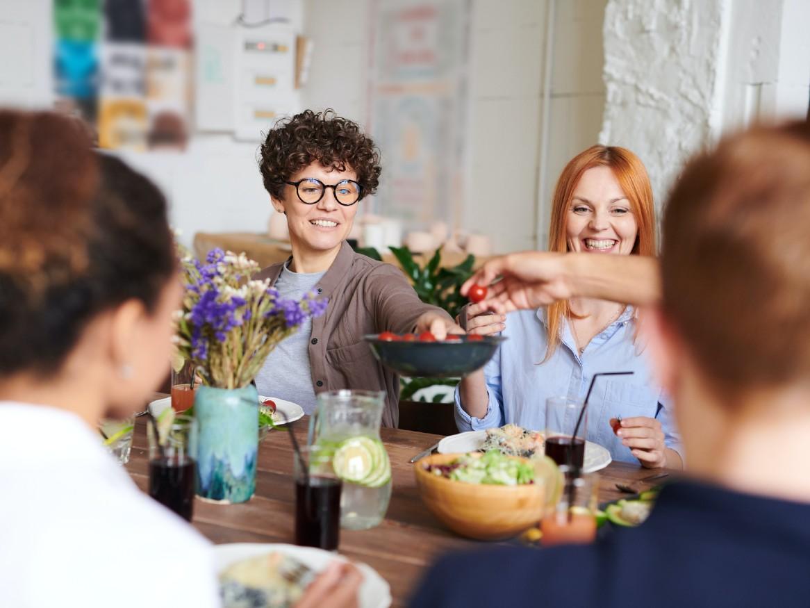 Family or Friends Eating Together