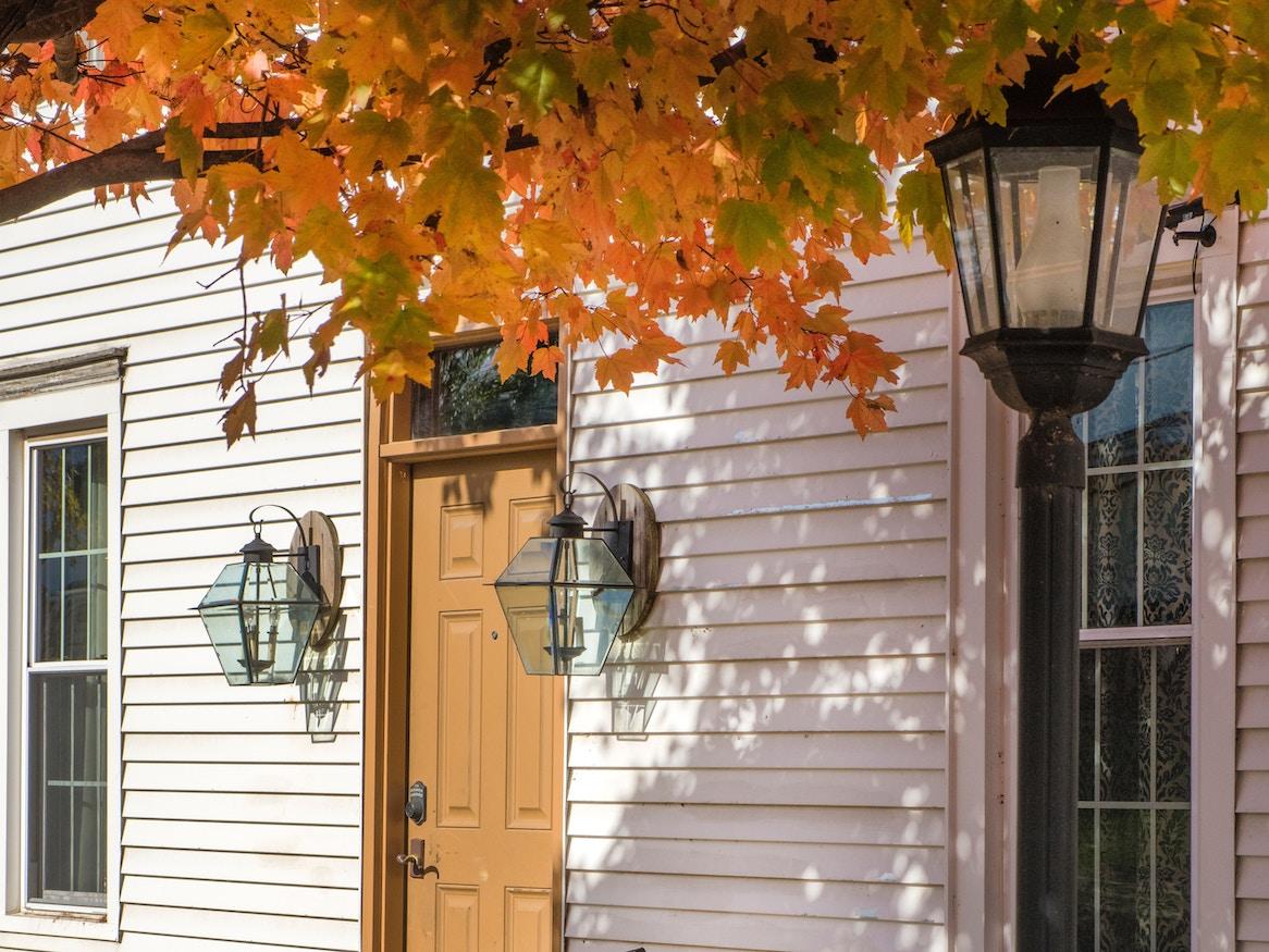 A house in autumn.