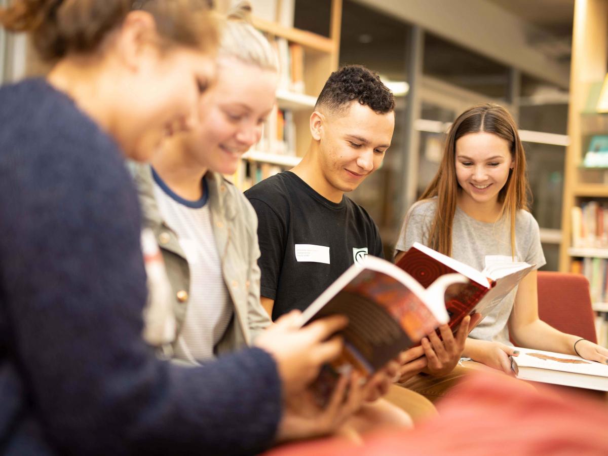 Students studying