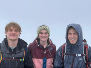 Ella with exchange friends on top of Snowdon Wales (2024)