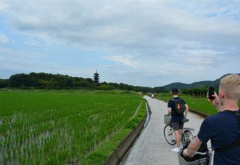 Cycling with friends in Okayama Prefecture, 2015