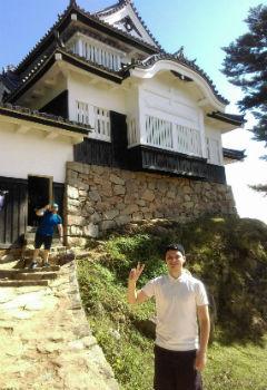 Tom at Matsuyama Castle in Takahashi City, 2017