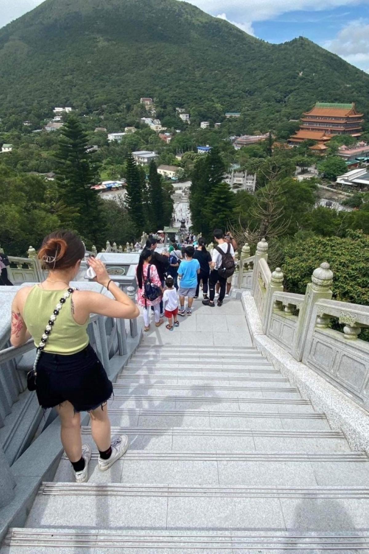 Leticia at Ngong Ping Big Buddha