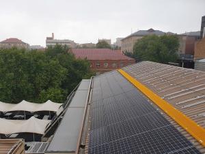 Solar panels on Barr Smith South roof