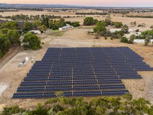 Roseworthy solar farm aerial photo