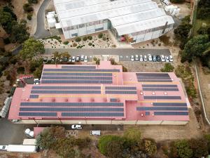 Solar panels on Wine Innovation East building roof