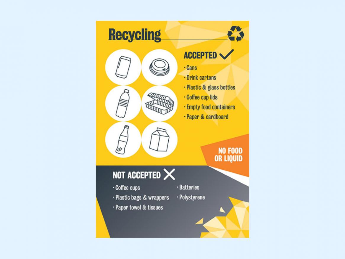 Mixed recycling poster. Click to download PDF version