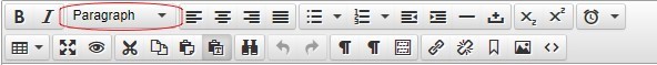 How to select a heading style in the editing toolbar
