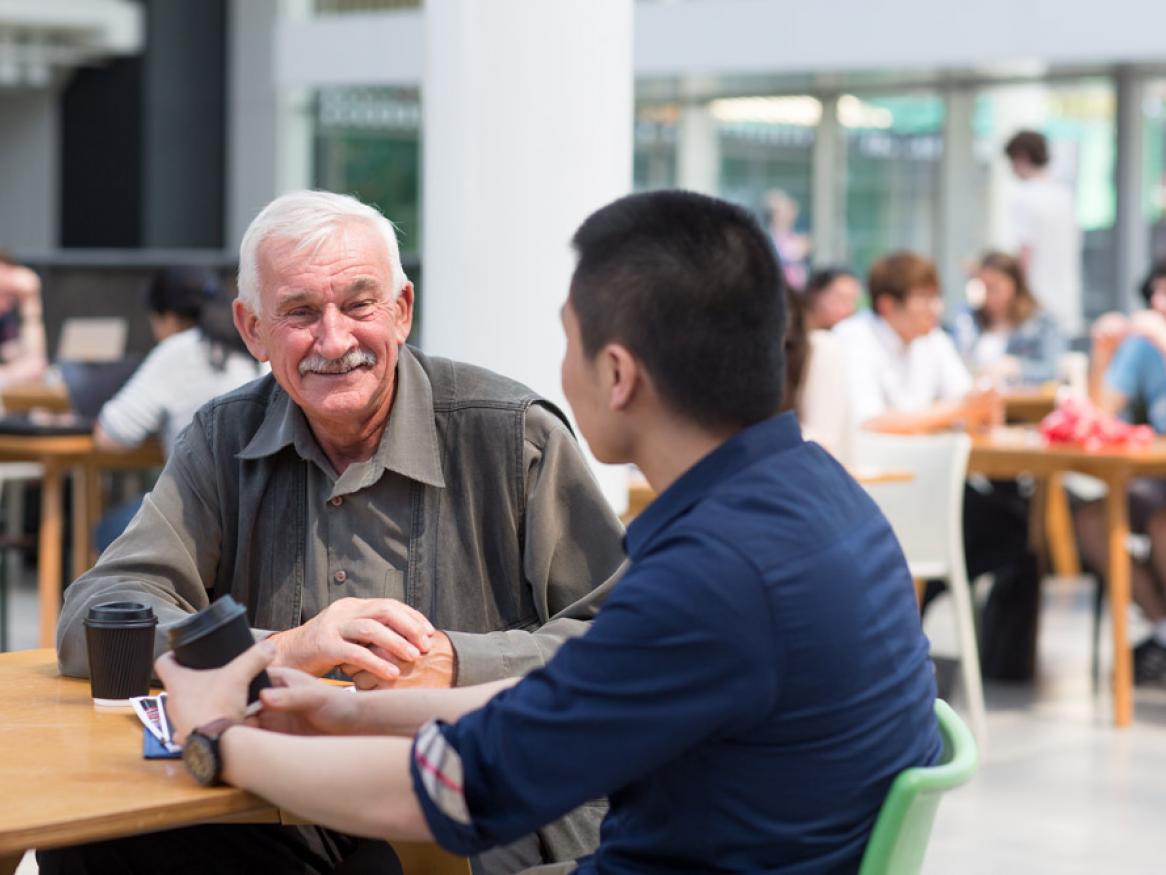 Public volunteer from the talking to Aussies program