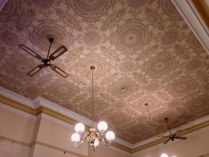 Original ceiling papers by Aldam Heaton in the Dining Room